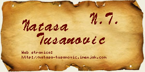 Nataša Tušanović vizit kartica